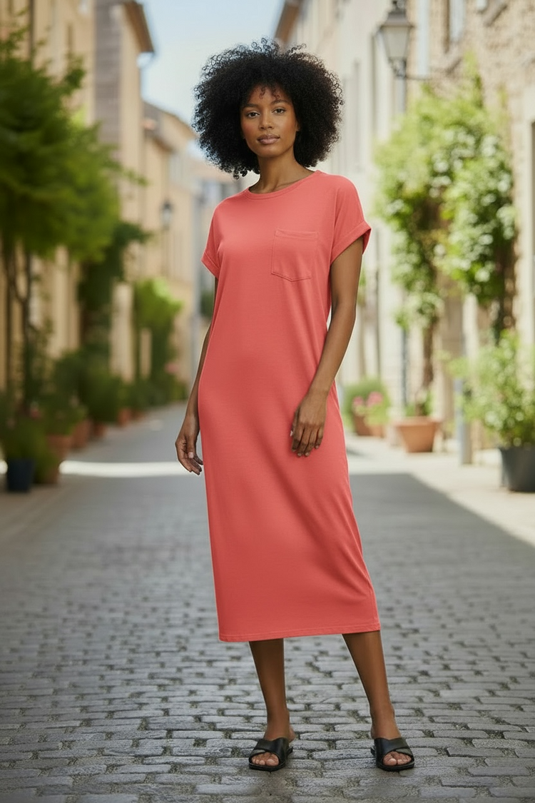 Les Comfy Dress (Coral)