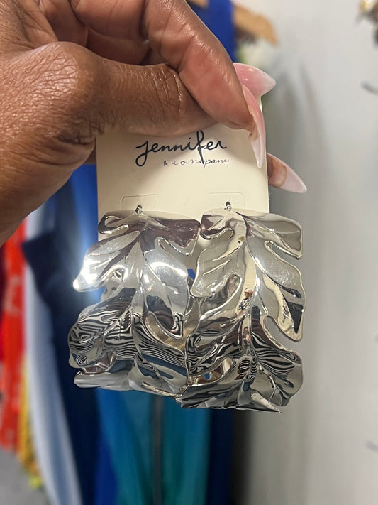 Silver Palm Hoop Earrings (2 sizes)