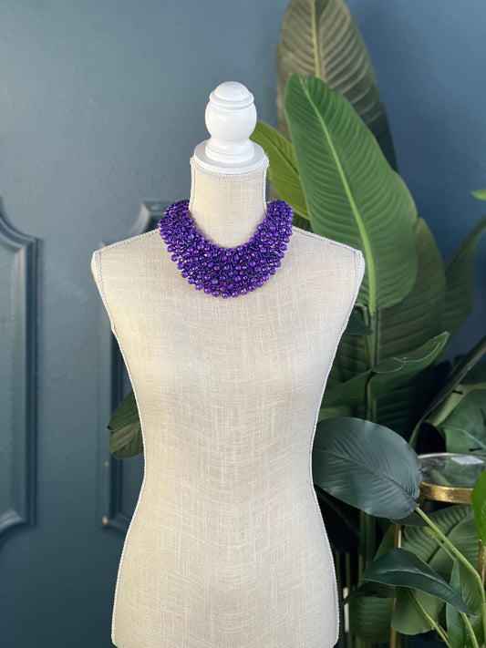 New Purple Bib Necklace