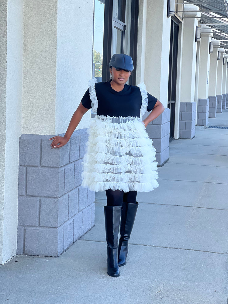 New Tulle Shirt Dress