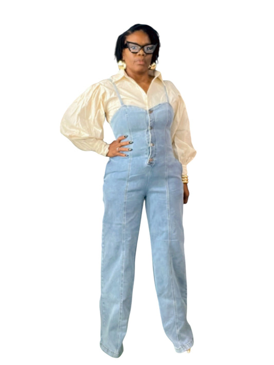 Cotton Balloon Sleeves Top-Stone