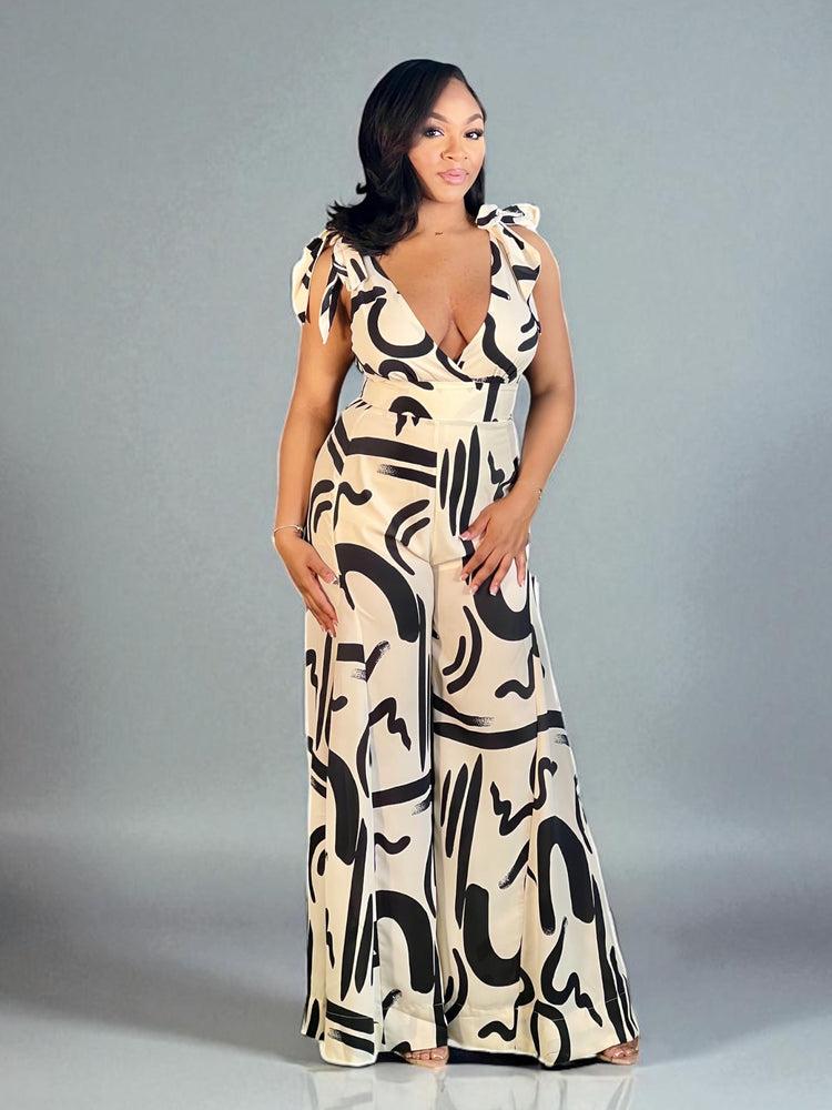 Vintage Art Jumpsuit (Also available in plus sizes)