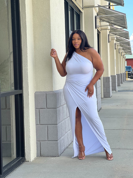 One Shoulder Maxi Dress