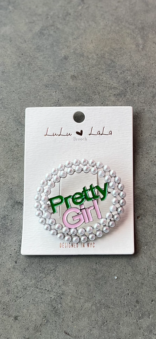 Pretty Girl Pearl Brooch