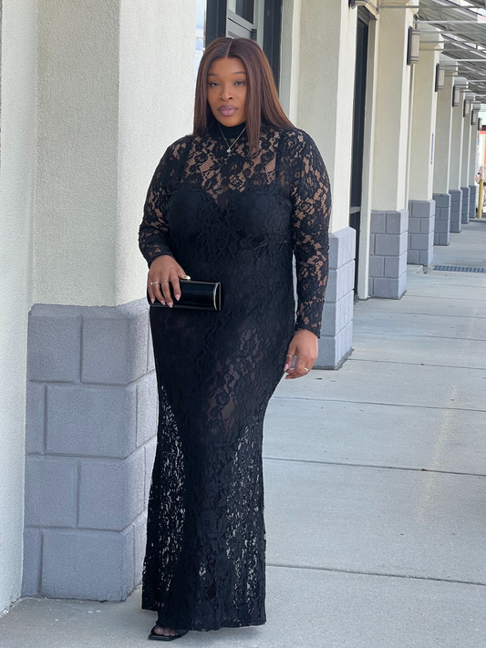 She’s Laced Black Gown Plus