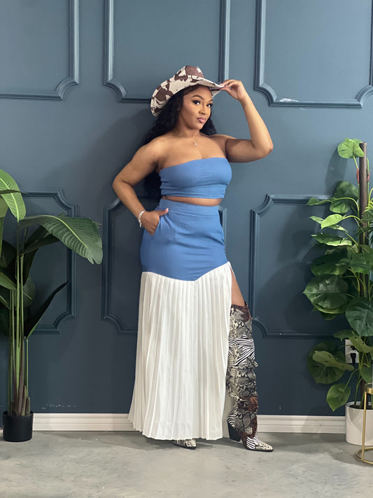 Luxe Collection-Not Your Basic Light Denim Set