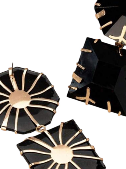Game Day Earrings-Black