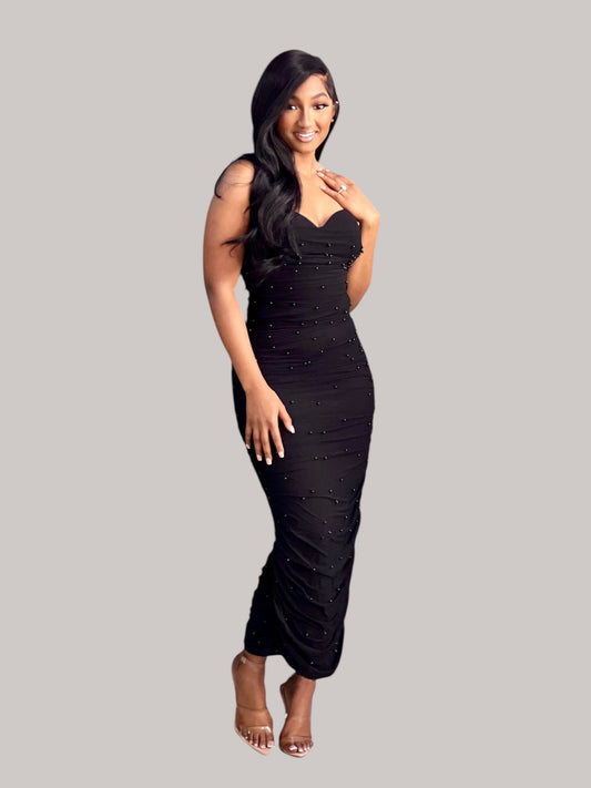 Olivia Pearl Dress-Black
