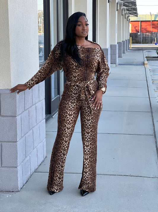 Chic Sassy Jimpsuit-Animal Print