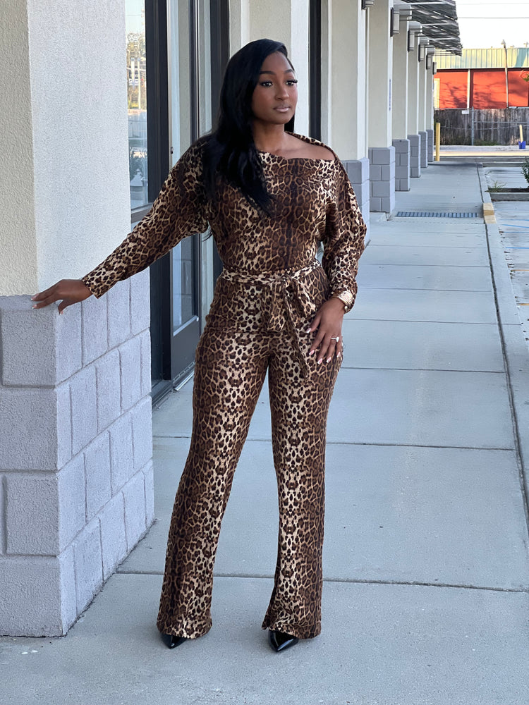 Chic Sassy Jimpsuit-Animal Print