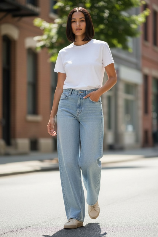 High Rise Wide Leg Jeans