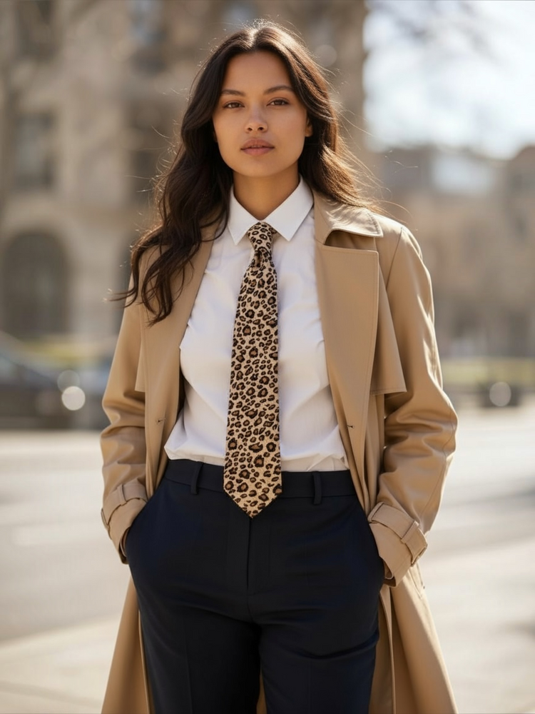 Animal Print Fall Necktie