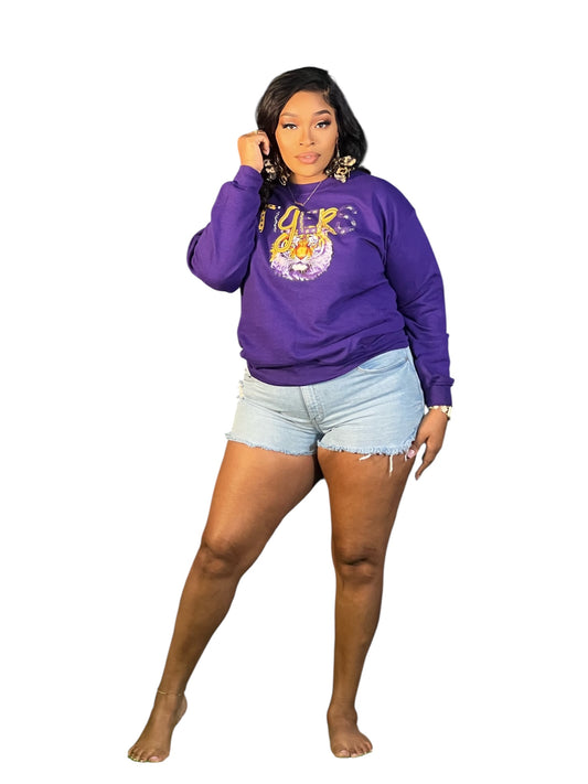 LSU Sweatshirt-Purple