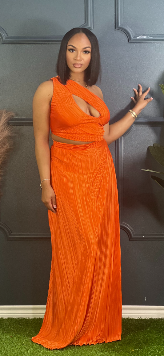 Spring Vibe Maxi Dress-Orange