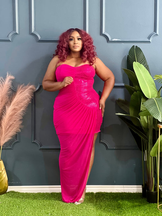 Star Dress Plus-Pink