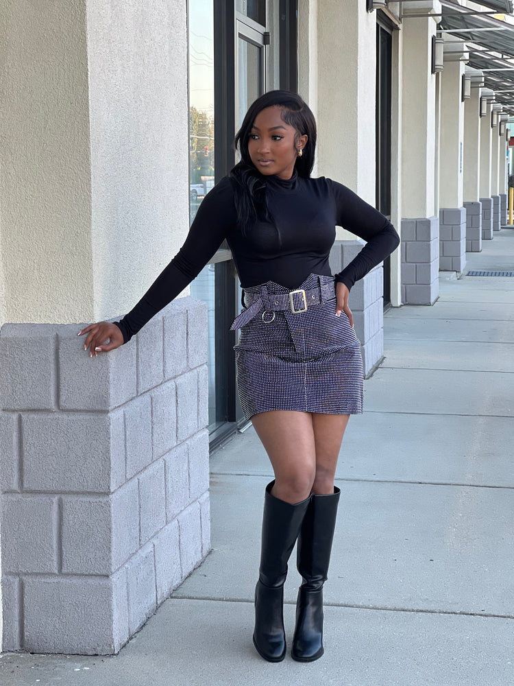 Elegant Stoned (Studs) Mini Skirt
