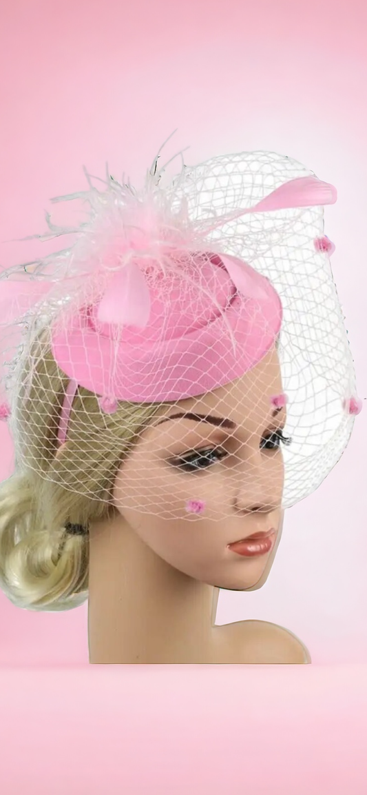 Lt Pink Fascinator Hat