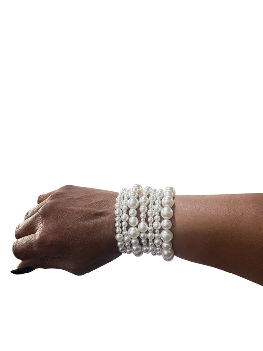 Cluster of Pearl Bracelets