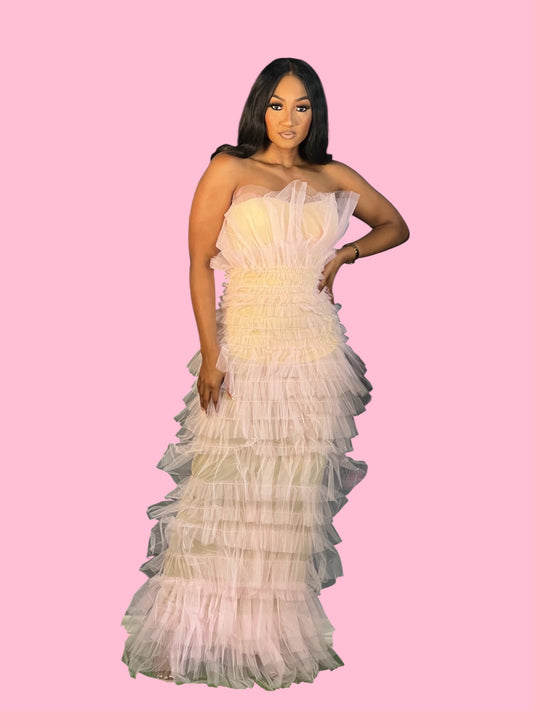 Fashion Tulle Maxi Dress
