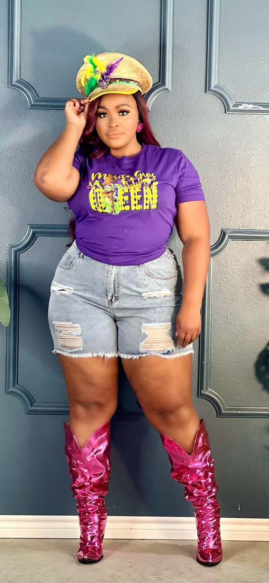 Mardi Gras Queen Tee Shirt