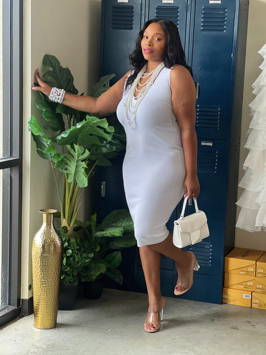 White Basic Dress