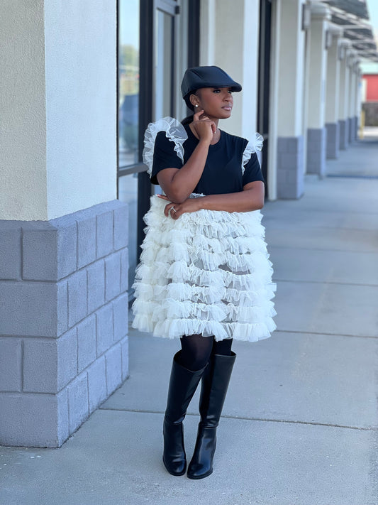 New Tulle Shirt Dress