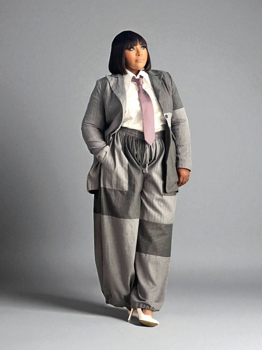 Soft Plaid Jogger Suit Set