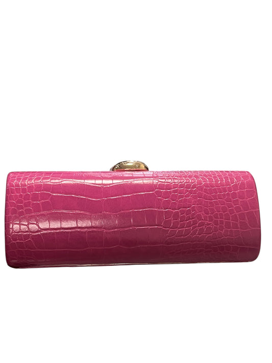 Pink Croc Clutch Handbag