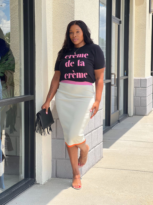 Crème de la Creme Tee Shirt-Pink