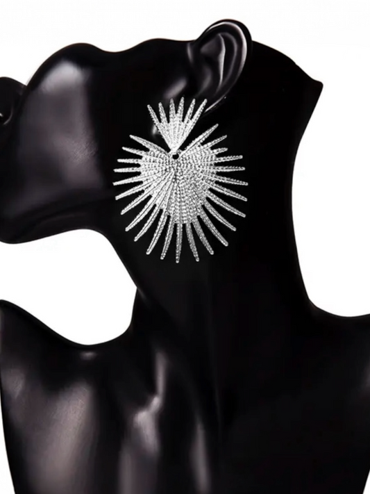 Spiked Silver Earrings Alc