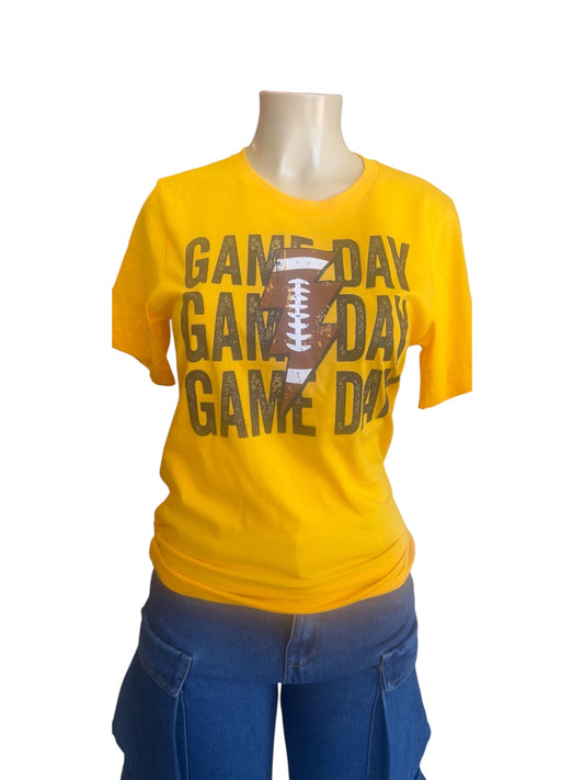 Game Day Tee Shirt-Game Day Lightening (4 Prints & 2 colors)