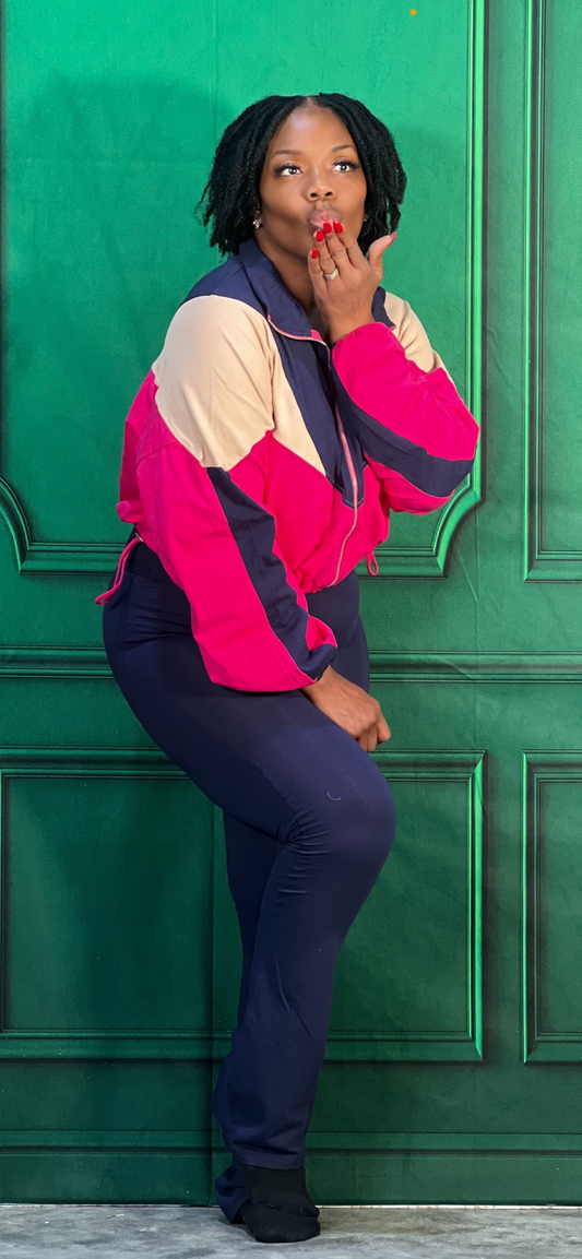 Activewear Set-Navy/Fuchsia