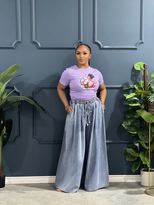Black Coffee Tee Shirt-Lavender