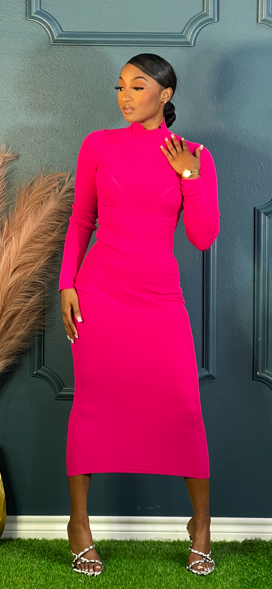 Simply Love Fuchsia Midi Dress