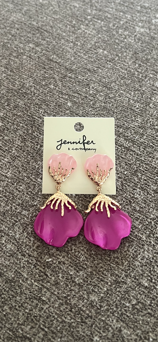 Elegant Shee Earrings-Lt Pink Pink
