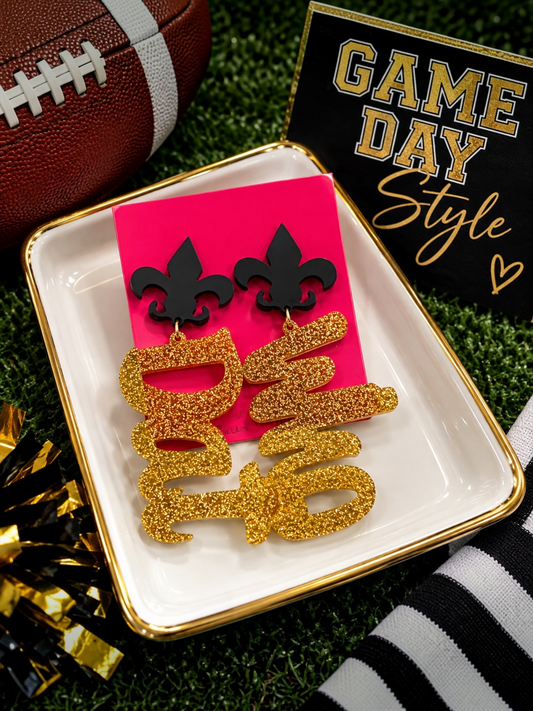 Custom Who Dat Earrings