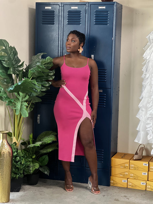 The Tone Dress-Pink