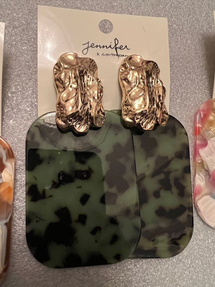 New Big Tortoise (Pierced) Earrings (5 new colors)