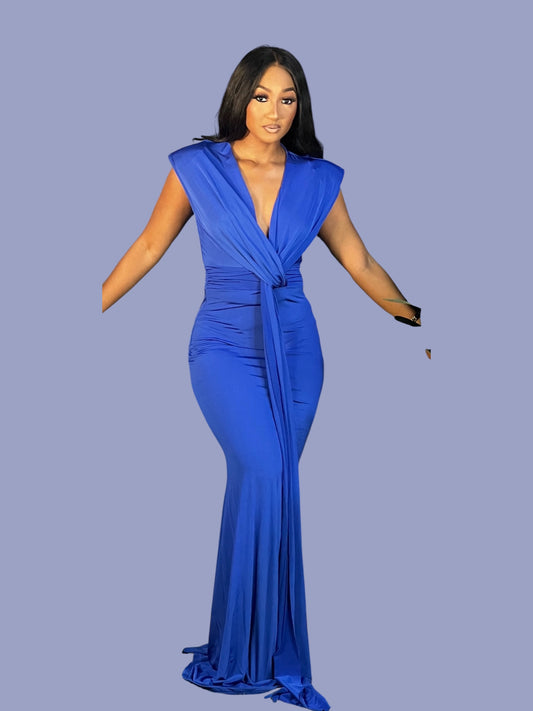 First In Line Gown Royal Blue