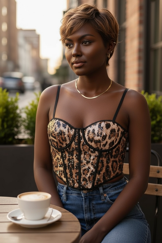 Leopard Print Bralette Top