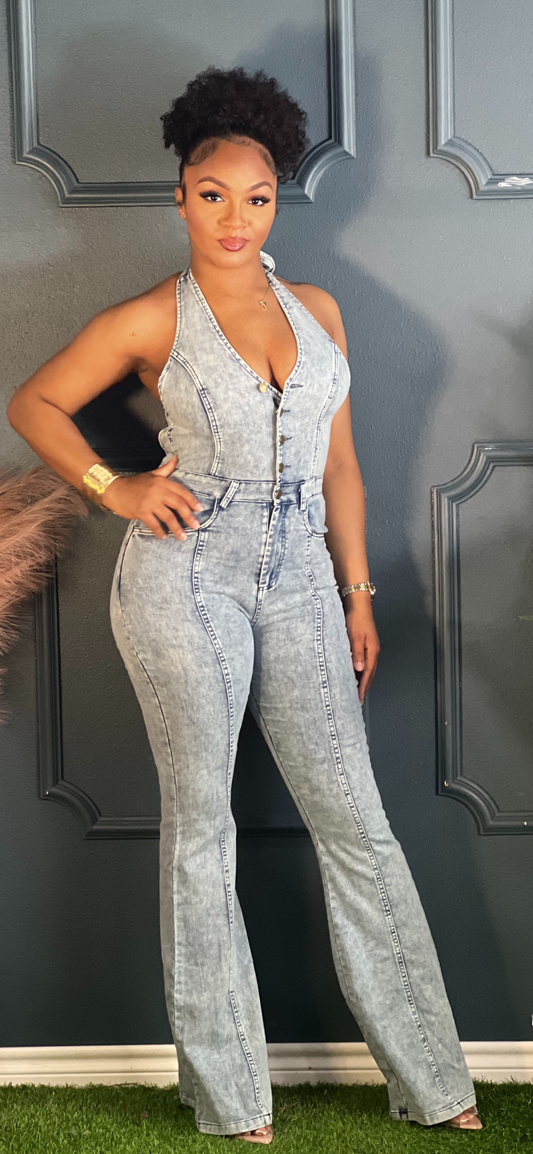 Style It Up Denim Jumpsuit