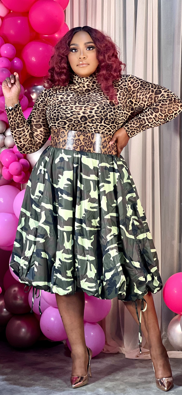 Seaux Ingrid Collection-Camouflage Bubble Skirt