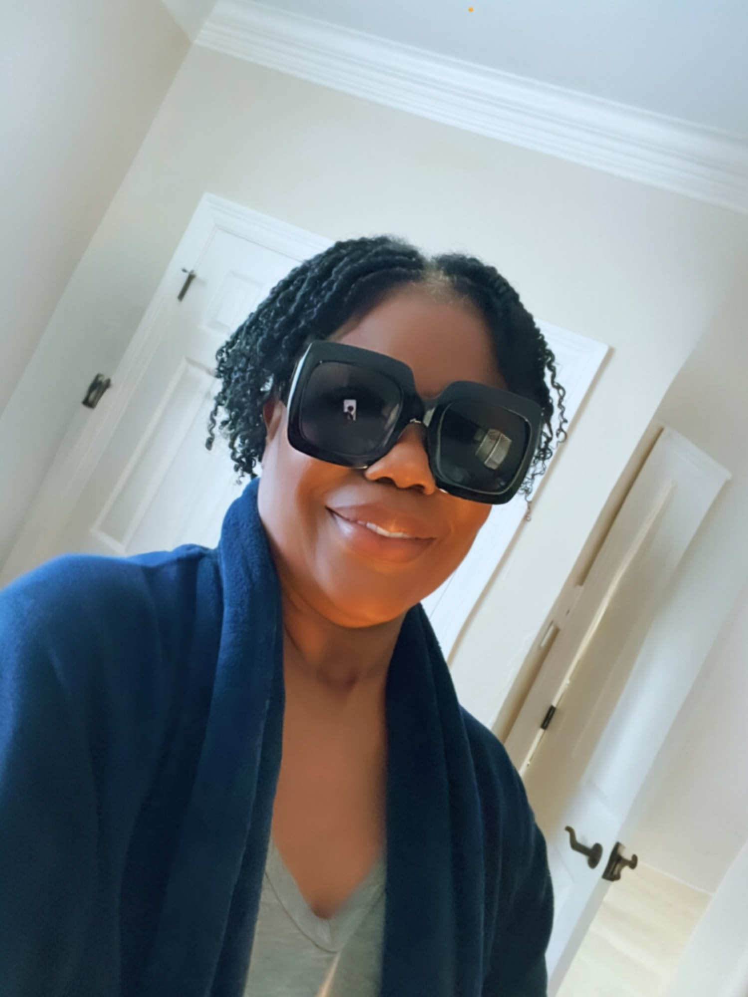 All Black Block Sunglasses - Main Image