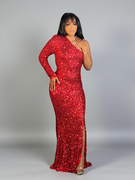 Jasmine Gown-Red Sequin