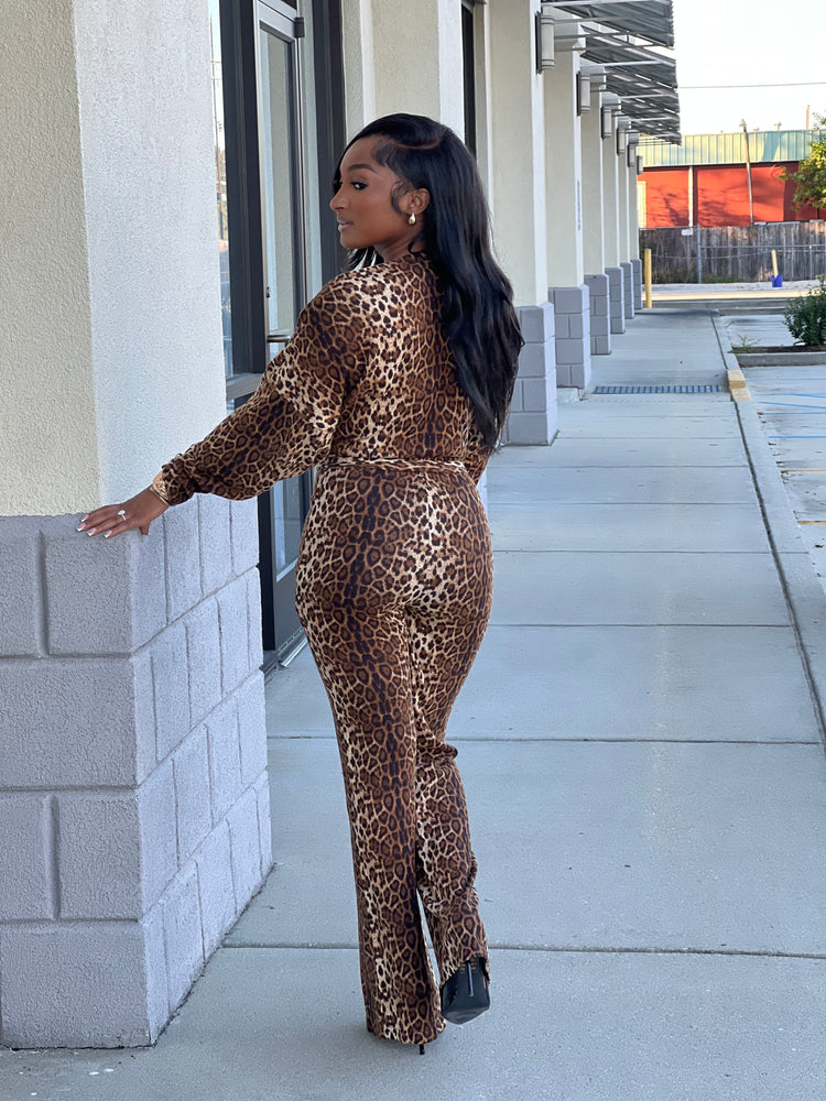 Chic Sassy Jimpsuit-Animal Print