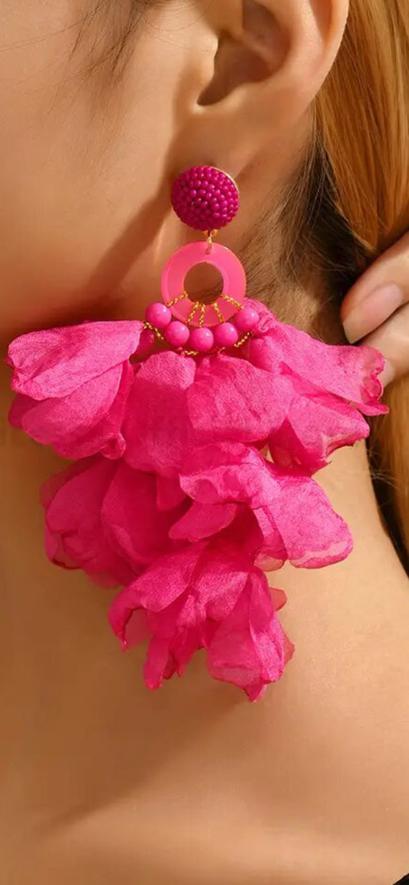Floppy Earrings-Pink
