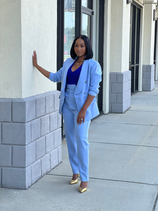 SHE Business Suit Set (Baby Blue)