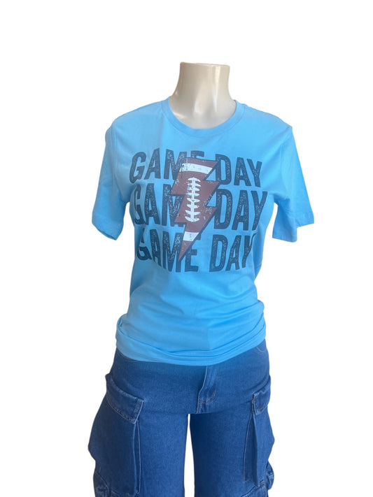 Game Day Tee Shirt-Game Day Lightening (4 prints & 2 Colors)