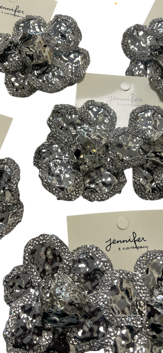 Large Elegant Flower Earrings (3 colors)