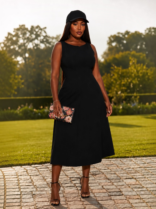 Black Swing Dress Plus